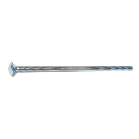 Midwest Fastener Carriage Bolt, Square Neck, 20 (Coarse), 6 in L, Steel, Zinc Plated, 50 PK 51932